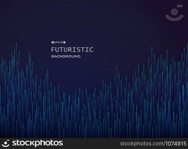 Futuristic of gradient blue stripe lines pattern background, vector eps10