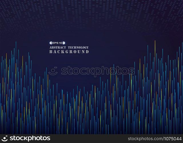 Futuristic of grand science in blue hot tome line pattern background, vector eps10