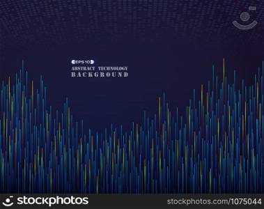 Futuristic of grand science in blue hot tome line pattern background, vector eps10