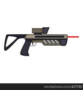Futuristic ray gun weapon icon. Cartoon illustration of futuristic ray gun weapon vector icon for web. Futuristic ray gun weapon icon, cartoon style