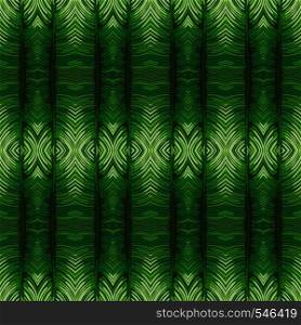 Futuristic reflection mirror green leaves background vector art seamless pattern beach wallpaper