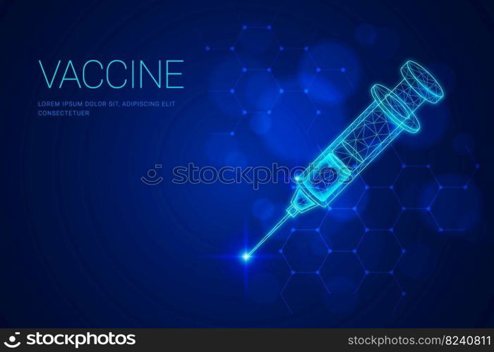 Futuristic science vaccine background