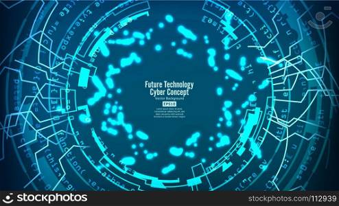 Futuristic Technology Connection Structure. Vector Abstract Background. Blue Electronic Network. Digital System Design. Futuristic Technology Connection Structure. Vector Abstract Background. Blue Electronic Network. Digital System