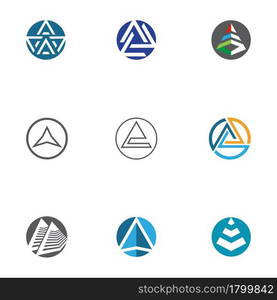 Futuristic Triangle Chain logo design inspiration