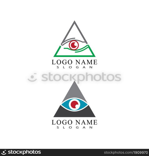 Futuristic Triangle Chain logo design inspiration