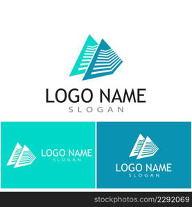 Futuristic Triangle Chain logo design inspiration