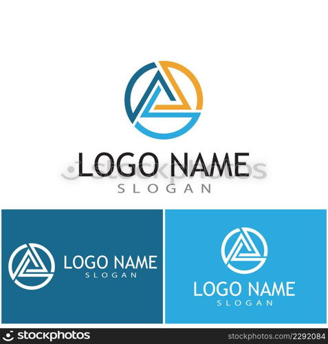 Futuristic Triangle Chain logo design inspiration