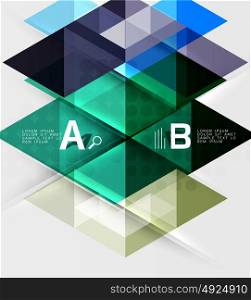 Futuristic triangle tile background with options. Futuristic triangle tile background with options. Vector template background for workflow layout, diagram, number options or web design