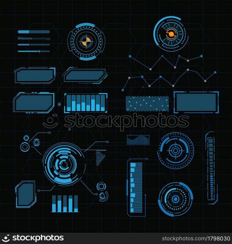 Futuristic user interface illustration design template