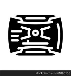 futuristic viewfinder glyph icon vector. futuristic viewfinder sign. isolated contour symbol black illustration. futuristic viewfinder glyph icon vector illustration