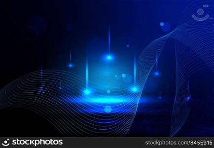 Futuristic Wave Wire Abstract Science Technology Background