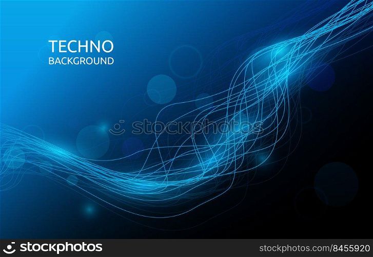 Futuristic Wave Wire Abstract Science Technology Background