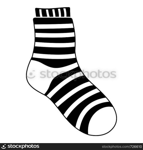 Fuzzy sock icon. Simple illustration of fuzzy sock vector icon for web. Fuzzy sock icon, simple style