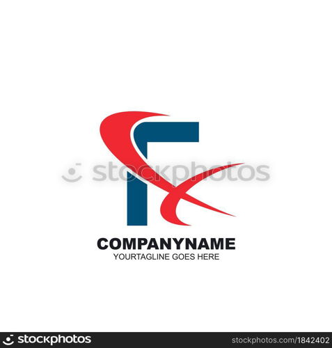 fx letter icon vector illustration design concept web