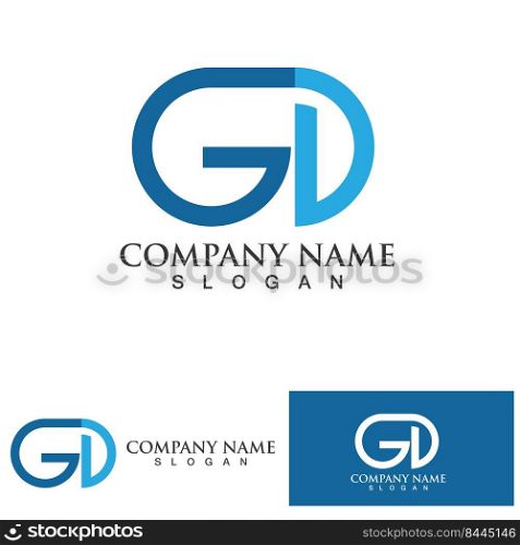 G and D Letter vector illustration icon Logo Template design