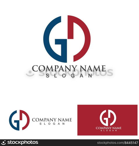 G and D Letter vector illustration icon Logo Template design