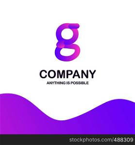 G company logo design with purple theme vector