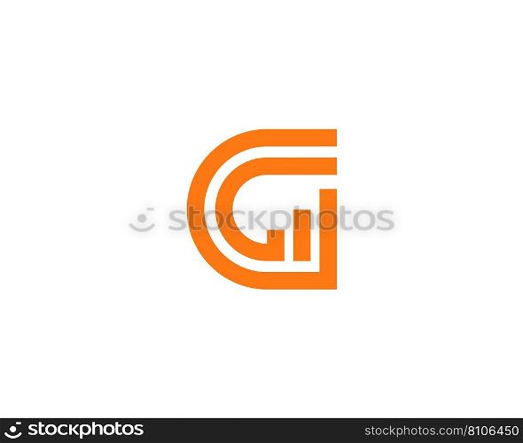 G letter abstract company logo design Royalty Free Vector