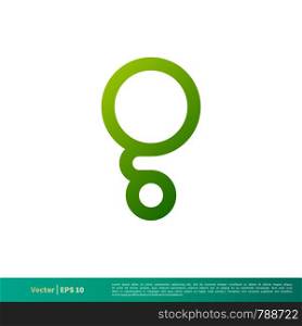 G Letter Green Circle Icon Vector Logo Template Illustration Design. Vector EPS 10.