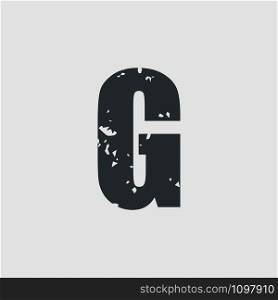 G letter grunge style simple design. Vector eps10