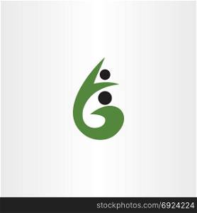 g letter healthy people logo vector design