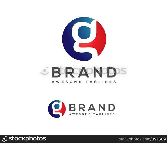 g letter in circle logo design, g letter alphabet logo design