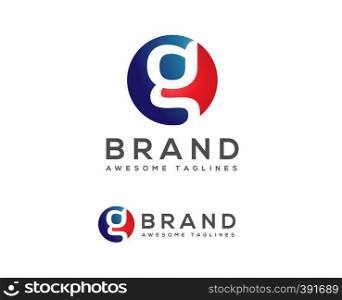 g letter in circle logo design, g letter alphabet logo design