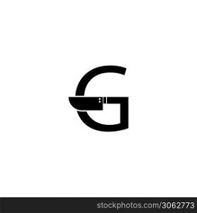 G letter Knife logo template vector icon design