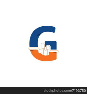 G Letter logo on pulse concept creative template design