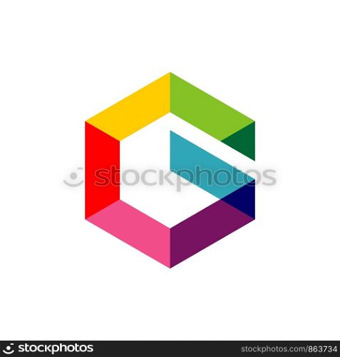 G Letter Polygonal Logo Template Illustration Design. Vector EPS 10.