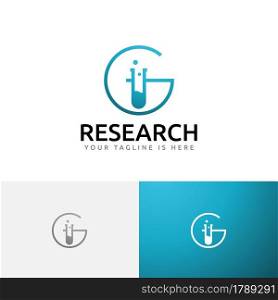G Letter Tube Laboratory Research Chemistry Science Logo