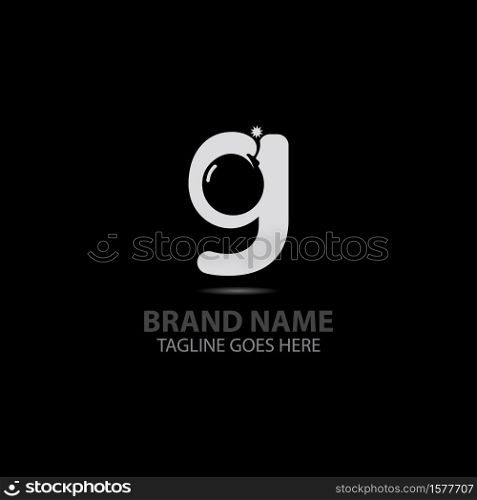 G letter With boom logo creative alphabet concept dsign