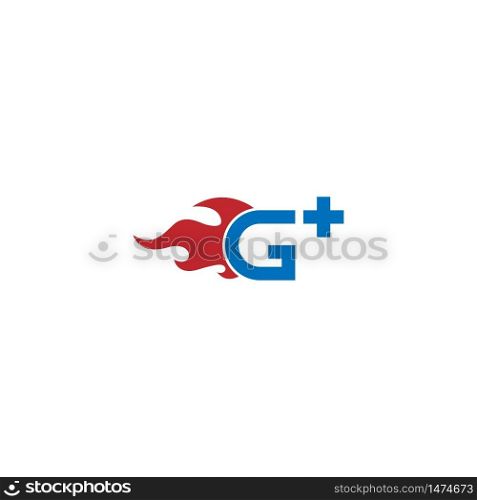 G plus connection logo icon illustration