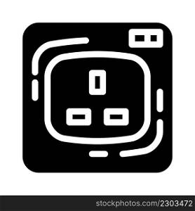 g socket glyph icon vector. g socket sign. isolated contour symbol black illustration. g socket glyph icon vector illustration