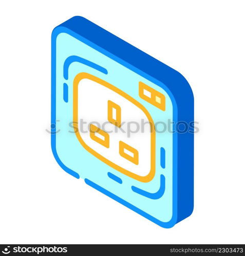 g socket isometric icon vector. g socket sign. isolated symbol illustration. g socket isometric icon vector illustration