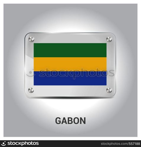 Gabon flag design vector