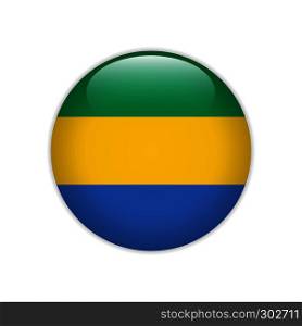 Gabon flag on button