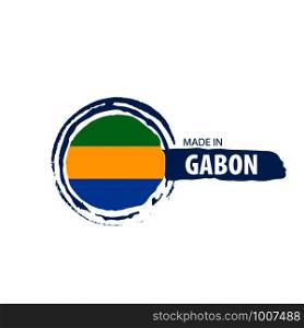 Gabon flag, vector illustration on a white background. Gabon flag, vector illustration on a white background.