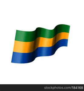 Gabon flag, vector illustration on a white background. Gabon flag, vector illustration
