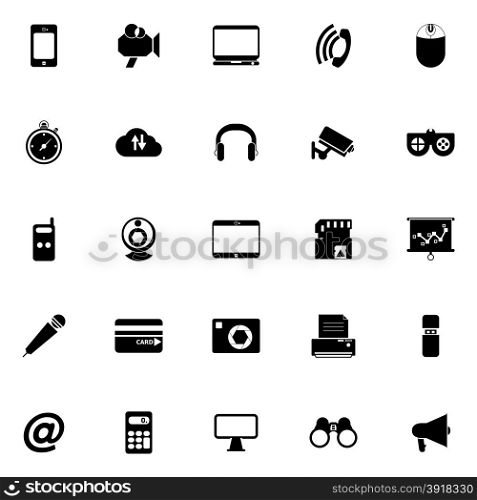 Gadget icons on white background, stock vector