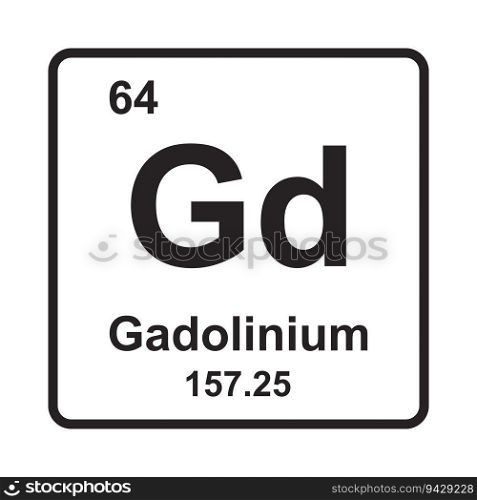 Gadolinium Element icon vector illustration symbol template