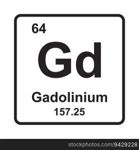 Gadolinium Element icon vector illustration symbol template