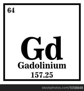Gadolinium Periodic Table of the Elements Vector illustration eps 10.. Gadolinium Periodic Table of the Elements Vector illustration eps 10