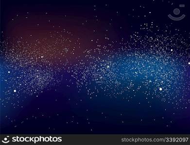 Galactic space scape background with distant stars