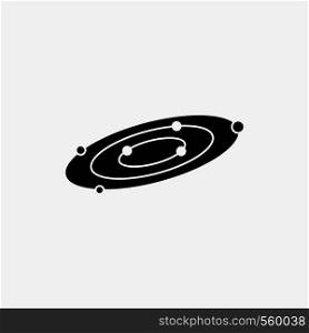 Galaxy, astronomy, planets, system, universe Glyph Icon. Vector isolated illustration. Vector EPS10 Abstract Template background