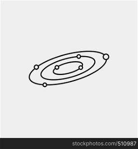 Galaxy, astronomy, planets, system, universe Line Icon. Vector isolated illustration. Vector EPS10 Abstract Template background