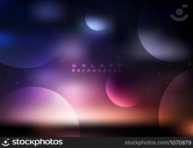 Galaxy background modern universe design planet concept light glowing. vector illustration