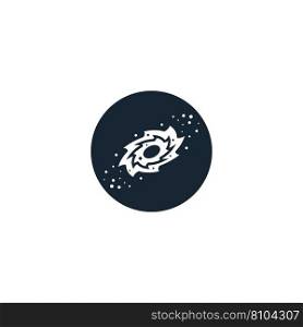 Galaxy creative icon filled from space Royalty Free Vector