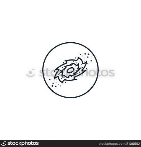 Galaxy creative icon line from space exploration Vector Image