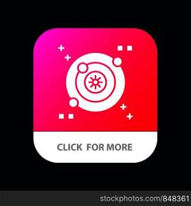Galaxy, Orbit, Space Mobile App Button. Android and IOS Glyph Version
